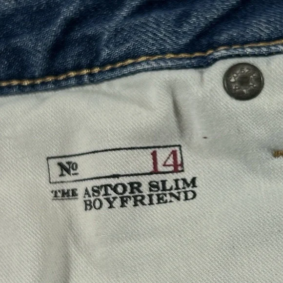 Polo Ralph Lauren Astor Slim Boyfriend Patchwork Distressed Denim Jeans 14 - Picture 13 of 16